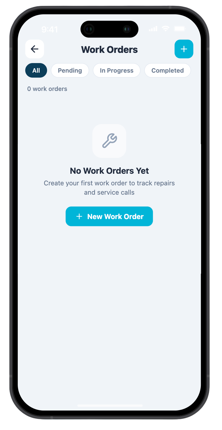 PoolPro work order screen